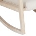 Ava Light Cream and Wash Wood Modern Rocking Chair