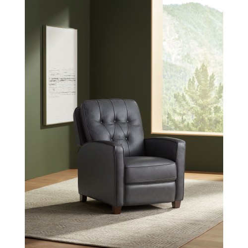 Livorno Gray Leather 3-Way Recliner Chair