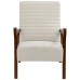 55 Downing Street Columbe Soft Cream Fabric Modern Lounge Arm Chair
