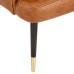 Mauro Retro Brown Leather Accent Chair