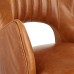 Mauro Retro Brown Leather Accent Chair