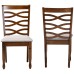 Baxton Studio Lanier Walnut Brown Dining Chairs Set of 2