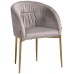 Baxton Studio Ballard Gray Velvet Fabric Dining Chair