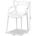 Baxton Studio Landry White Stackable Dining Chairs Set of 4