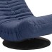 Zuo Down Low Blue Fabric Tufted Swivel Chair