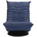Zuo Down Low Blue Fabric Tufted Swivel Chair