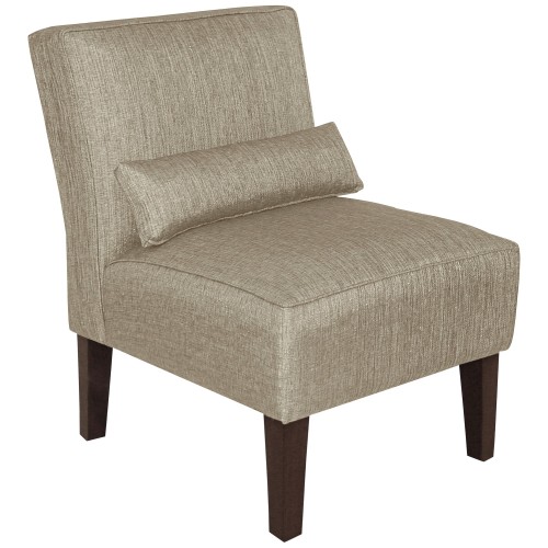 Metropol Groupie Pewter Fabric Slipper Chair