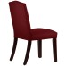 Calistoga Velvet Red Berry Fabric Arched Dining Chair