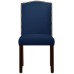 Calistoga Velvet Navy Fabric Arched Dining Chair