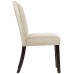 Calistoga Regal Antique White Fabric Arched Dining Chair