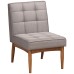 Baxton Studio Sanford Gray Fabric Tufted Dining Chair