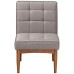 Baxton Studio Sanford Gray Fabric Tufted Dining Chair