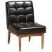 Baxton Studio Sanford Dark Brown Faux Leather Dining Chair