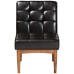 Baxton Studio Sanford Dark Brown Faux Leather Dining Chair