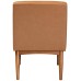 Baxton Studio Sanford Tan Faux Leather Tufted Dining Chair