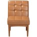 Baxton Studio Sanford Tan Faux Leather Tufted Dining Chair