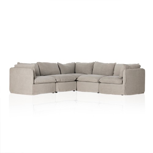 Andre Slipcover 5-piece Sofa Sectional