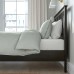 HEMNES Bed frame, black-brown/Luröy, King - IKEA