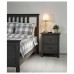 HEMNES Bed frame, dark gray stained/Lönset, Full/Double - IKEA